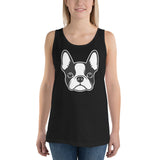 Boston Terrier Dog Face Unisex Tank Top .