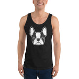 Boston Terrier Dog Face Unisex Tank Top .