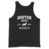 Boston Terrier University EST 1893 Unisex Tank Top . Black
