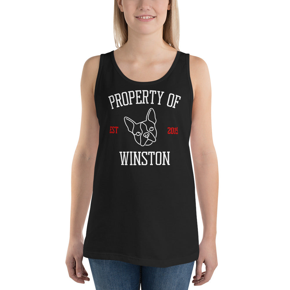 Property Of My Dog Custom Unisex Tank Top .