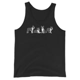 4 Boston Terrier Poses Unisex Tank Top . Black