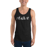 4 Boston Terrier Poses Unisex Tank Top .