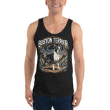 Boston Terrier Wilderness Guardian Unisex Tank Top .