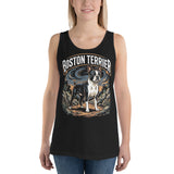 Boston Terrier Wilderness Guardian Unisex Tank Top .
