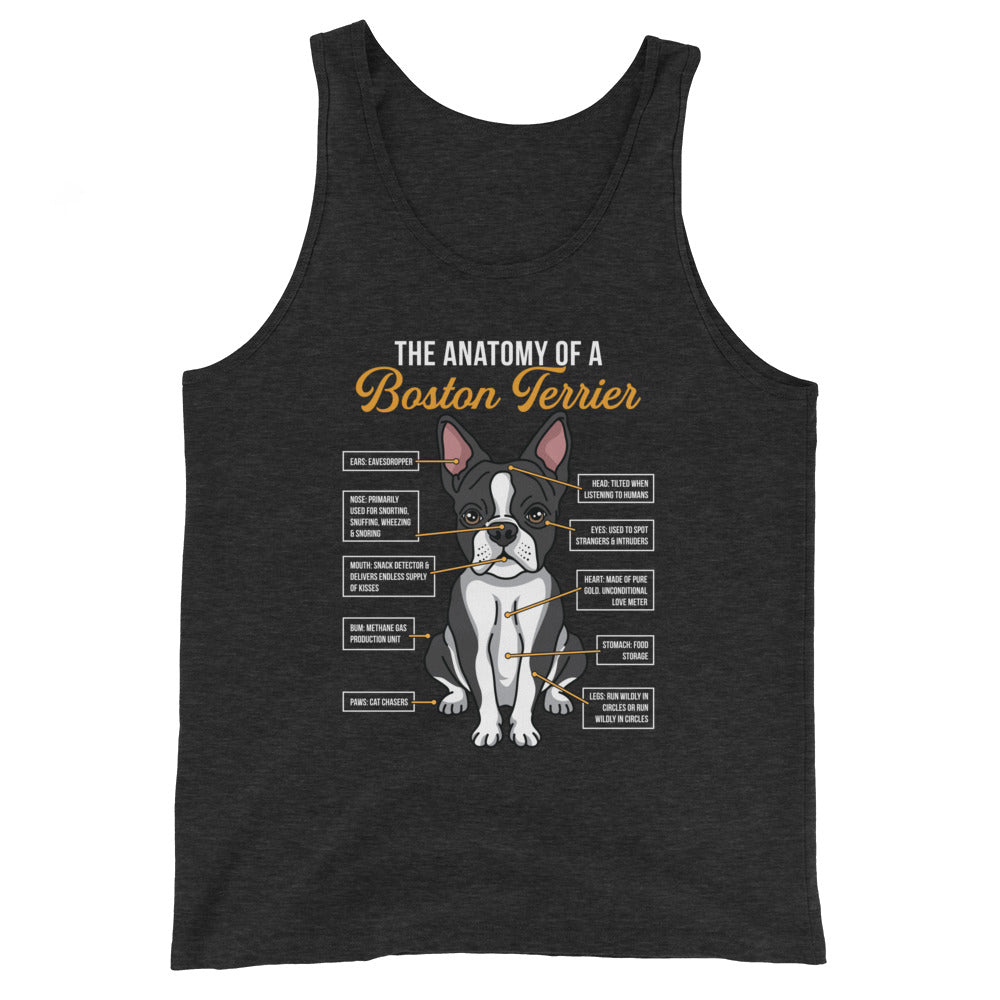 The Anatomy Of A Boston Terrier Unisex Tank Top