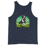 Boston Terrier Dog Running Free Unisex Tank Top
