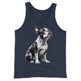 Boston Terrier Line Art Unisex Tank Top