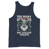 Too Many Humans Not Enough Treats Unisex Tank Top . Navy