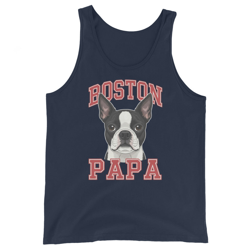 Boston Papa Tank Top . Navy