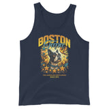 Stars And Birds Boston Terrier Dog Since 1875 Unisex Tank Top . Navy