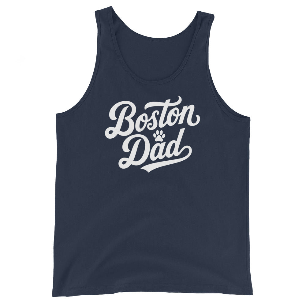 Boston Dad Tank Top . Navy