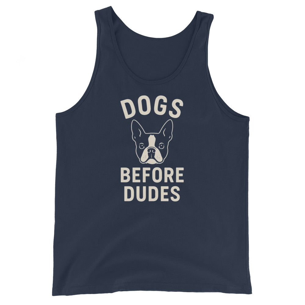 Dog Before Dudes Tank Top . Navy