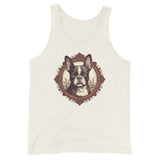 Vintage-Inspired Red Brown Boston Terrier Unisex Tank Top