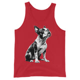 Boston Terrier Line Art Unisex Tank Top