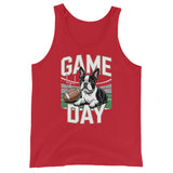 Football Boston Terrier Dog Game Day Unisex Tank Top . Red
