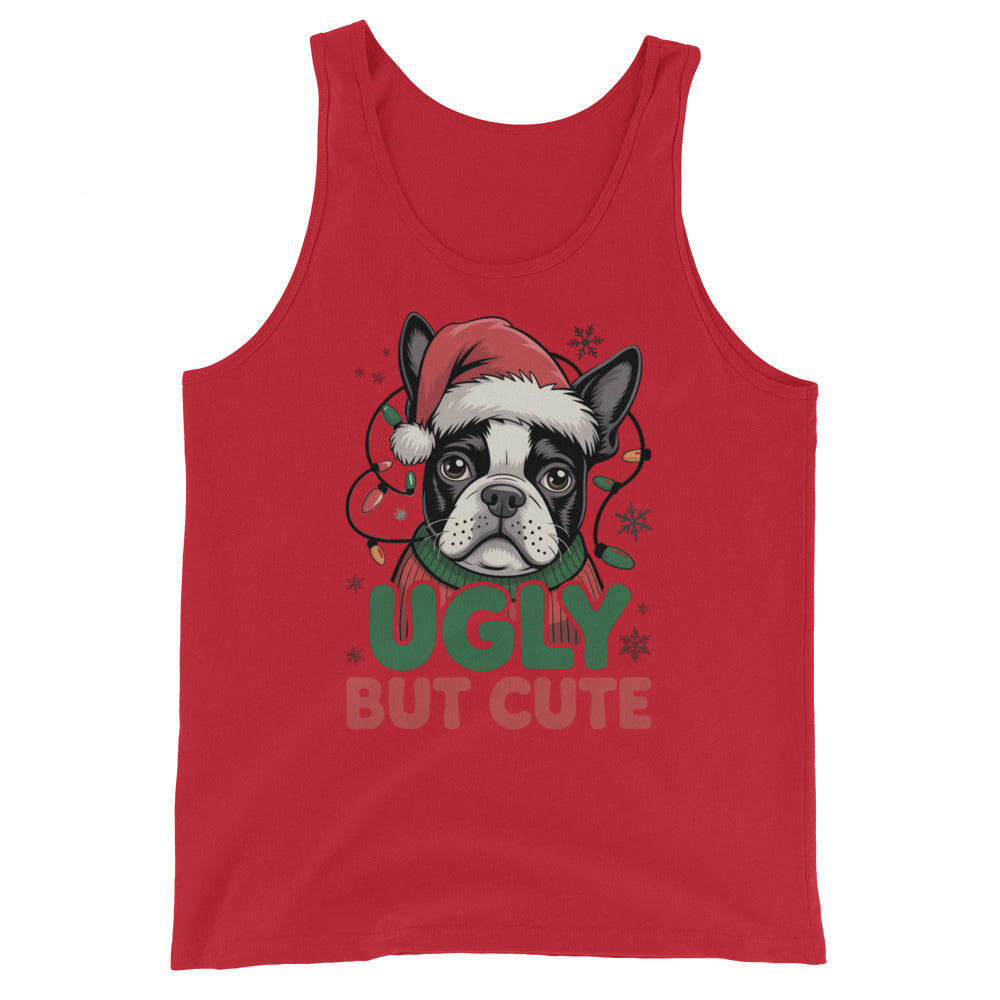 Ugly But Cute Unisex Tank Top . Red
