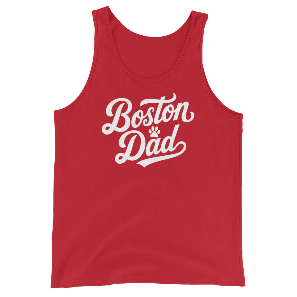 Boston Dad Tank Top . Red