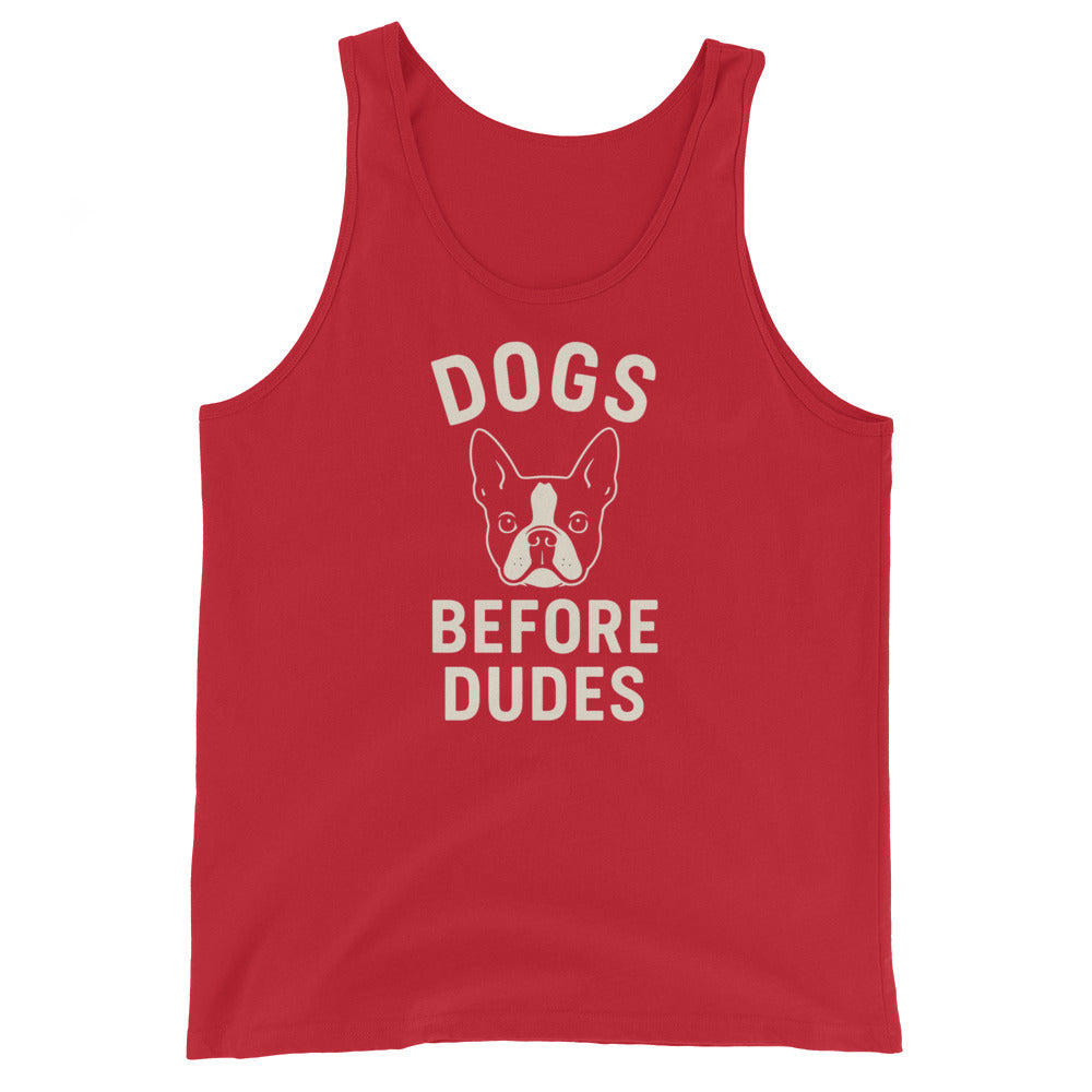 Dog Before Dudes Tank Top . Red