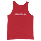 Dog Hair, Don't Care Unisex Tank Top . Red