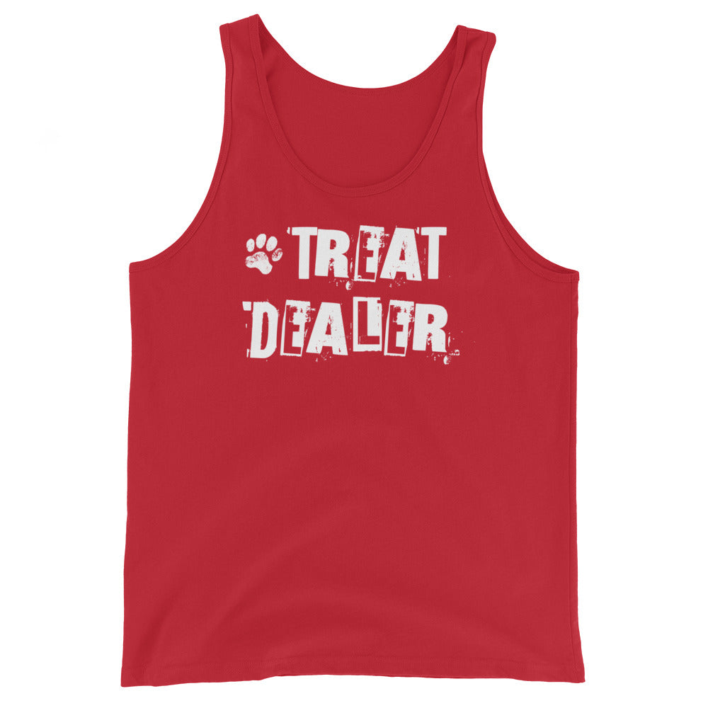 Dog Treat Dealer Unisex Tank Top . Red