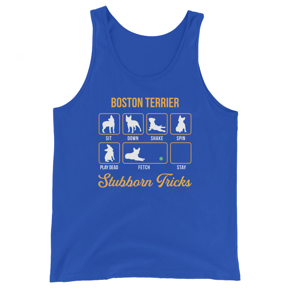 Boston Terrier Stubborn Tricks Unisex Tank Top