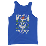 Too Many Humans Not Enough Treats Unisex Tank Top . True Royal