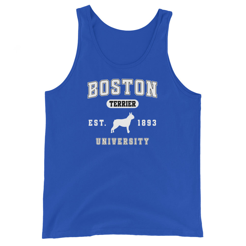 Boston Terrier University EST 1893 Unisex Tank Top . True Royal