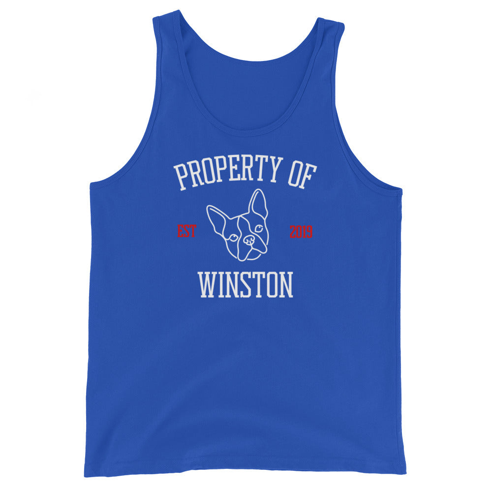 Property Of My Dog Custom Unisex Tank Top . True Royal