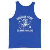 Houston, I Have So Many Problems - Funny Boston Terrier Astronaut Unisex Tank Top . True Royal