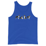 4 Boston Terrier Poses Unisex Tank Top . True Royal