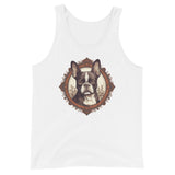 Vintage-Inspired Red Brown Boston Terrier Unisex Tank Top