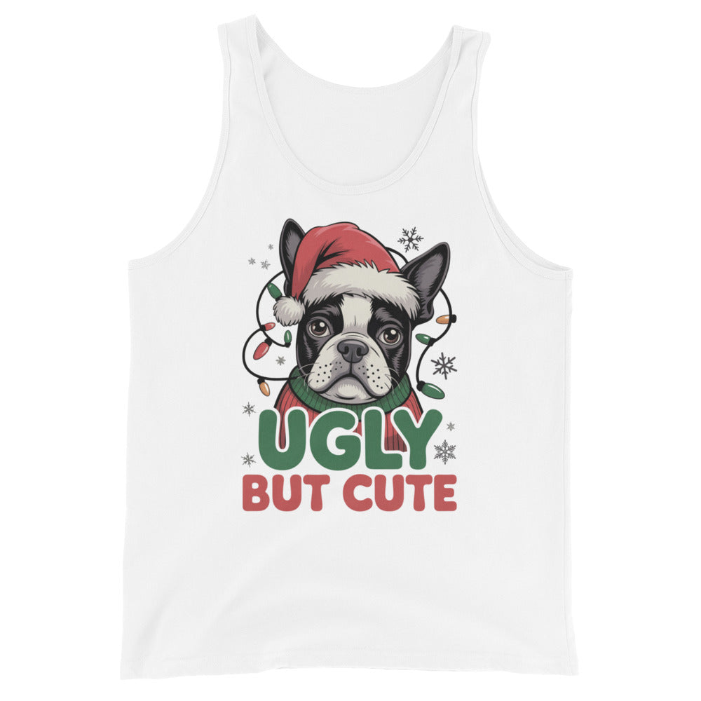Ugly But Cute Unisex Tank Top . White