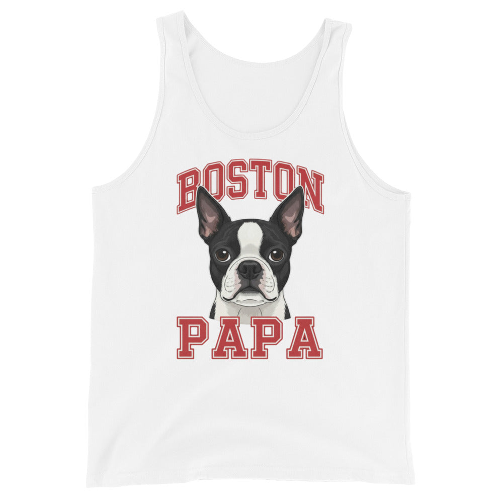 Boston Papa Tank Top . White