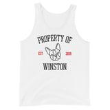 Property Of My Dog Custom Unisex Tank Top . White