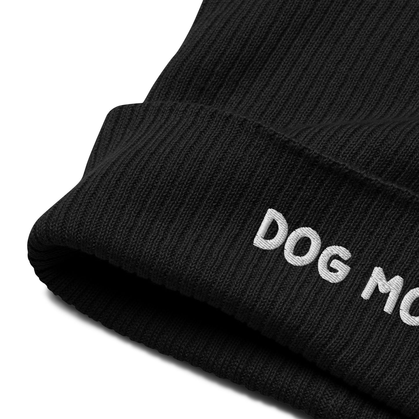 Dog Mom Organic Ribbed Beanie