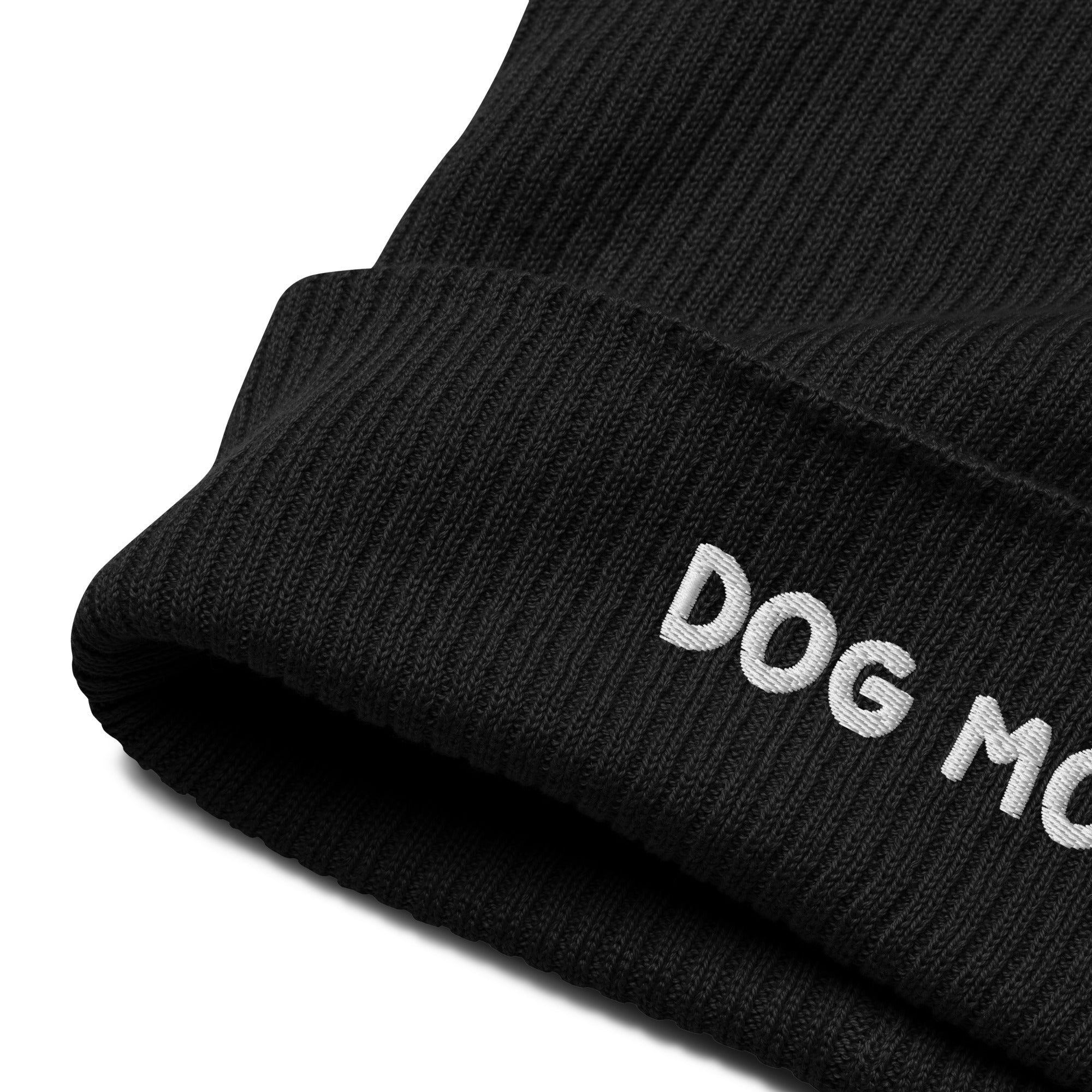 Dog Mom Organic Ribbed Beanie