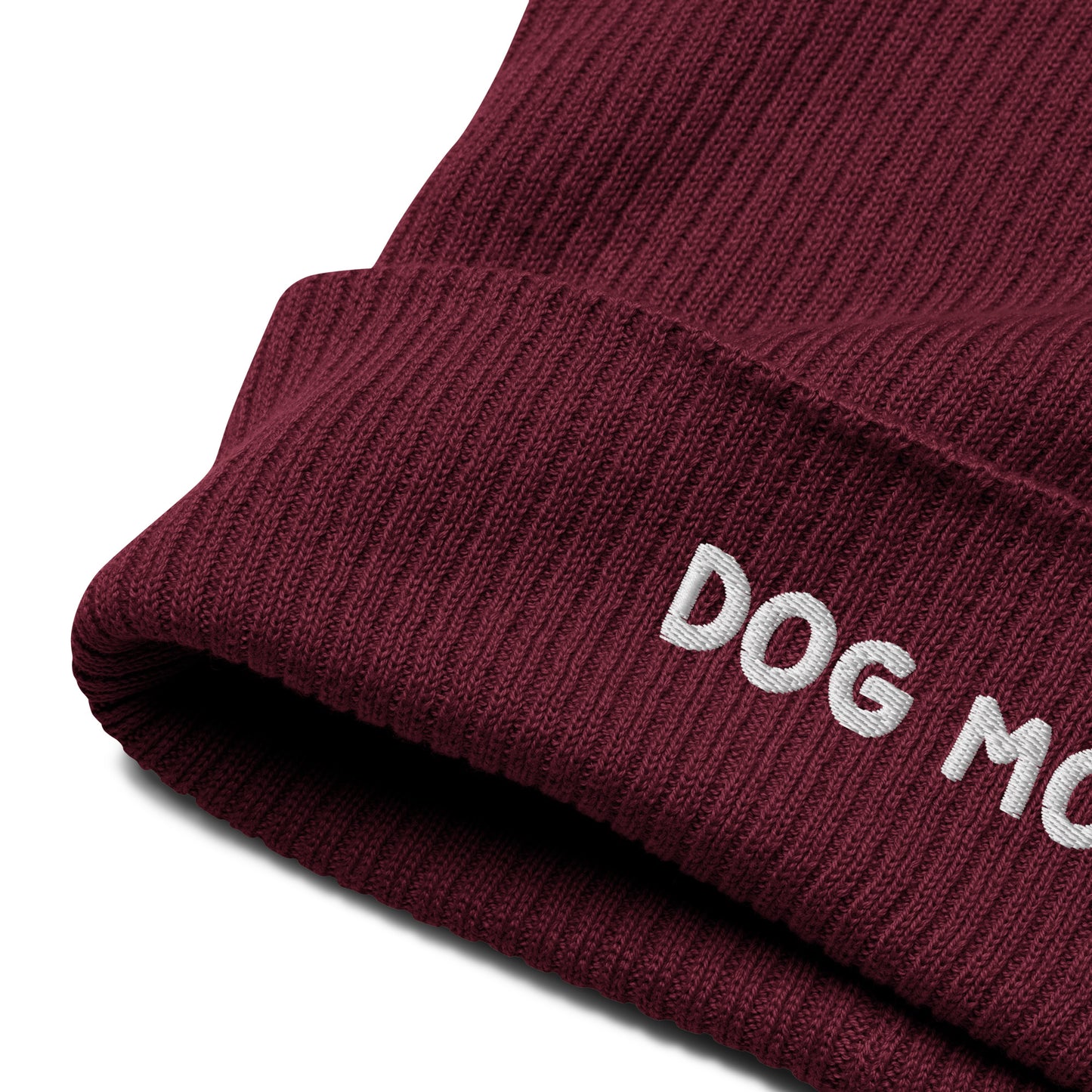 Dog Mom Organic Ribbed Beanie