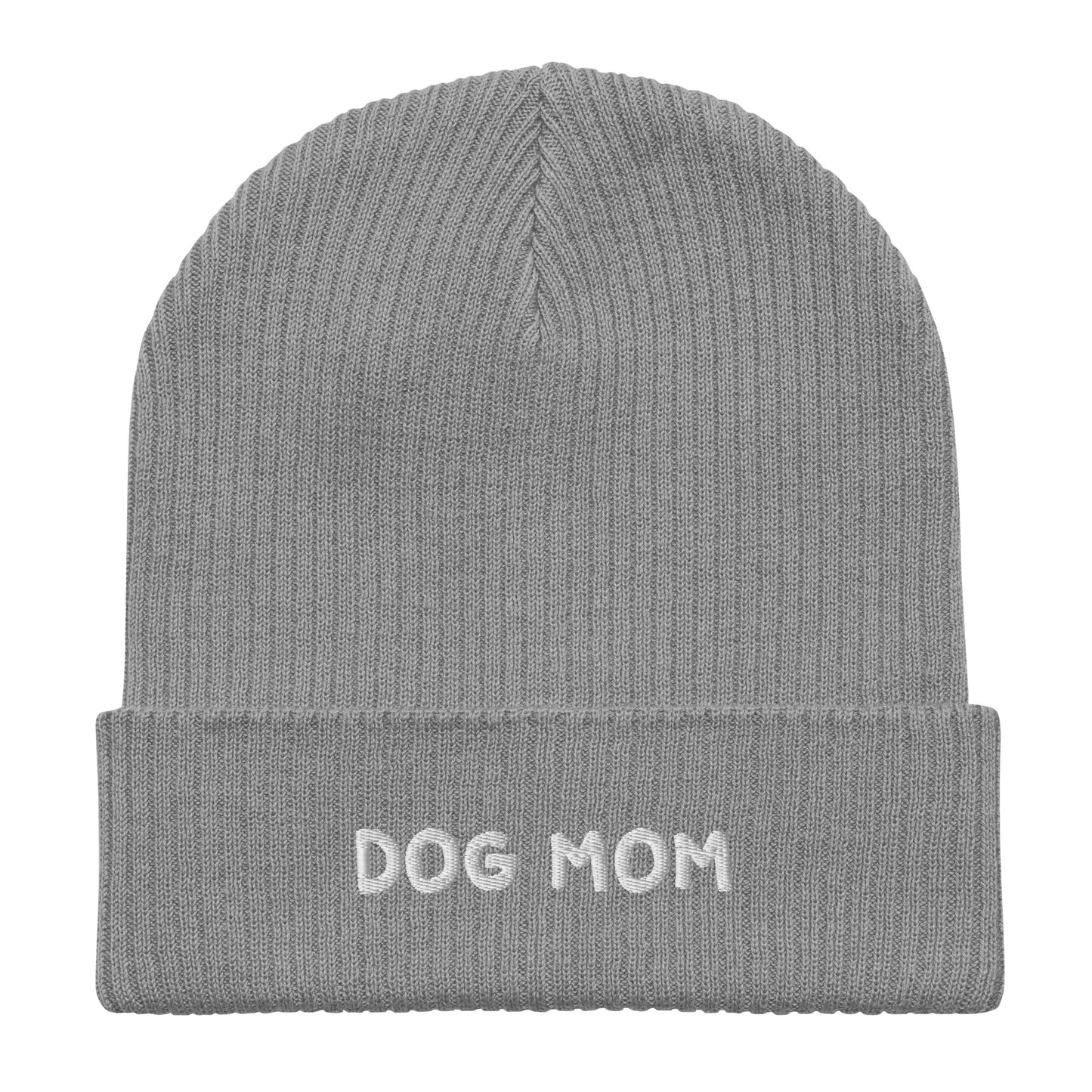Dog Mom Organic Ribbed Beanie