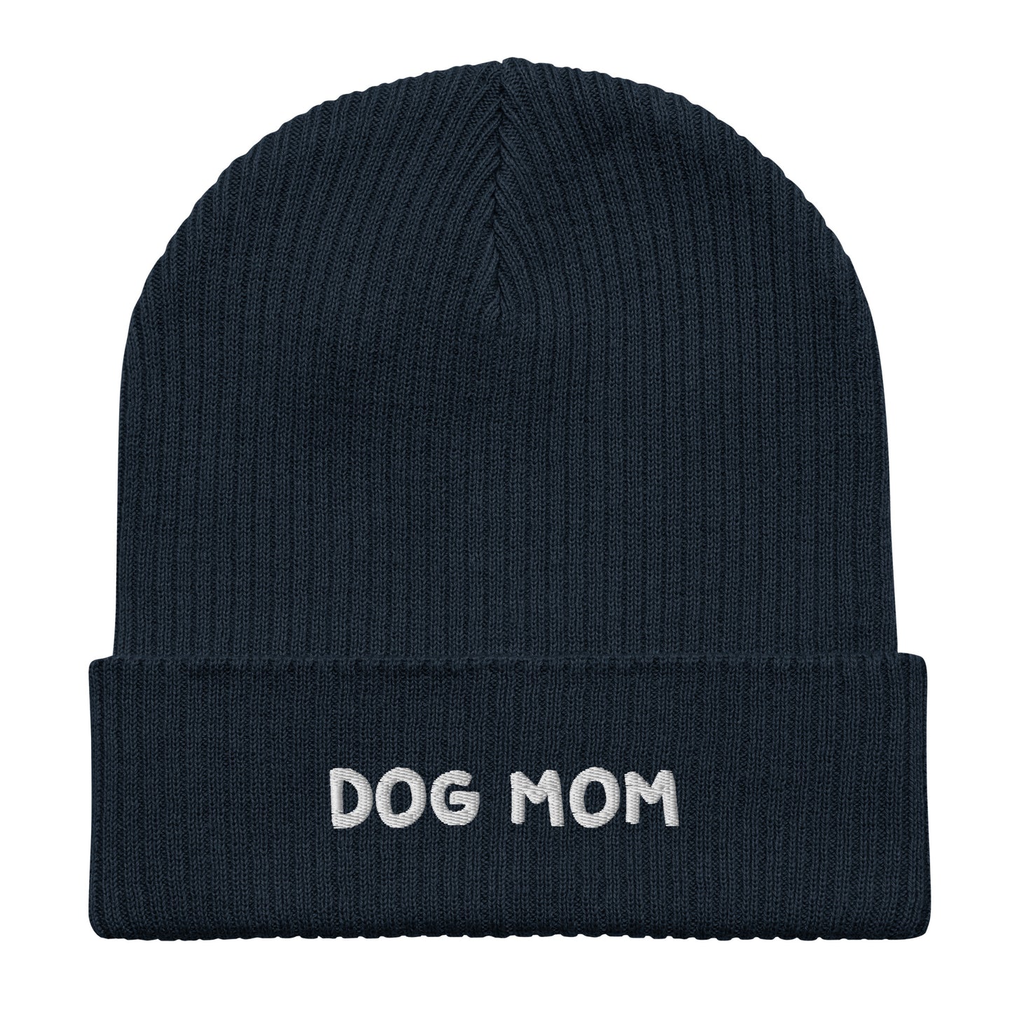 Dog Mom Organic Ribbed Beanie