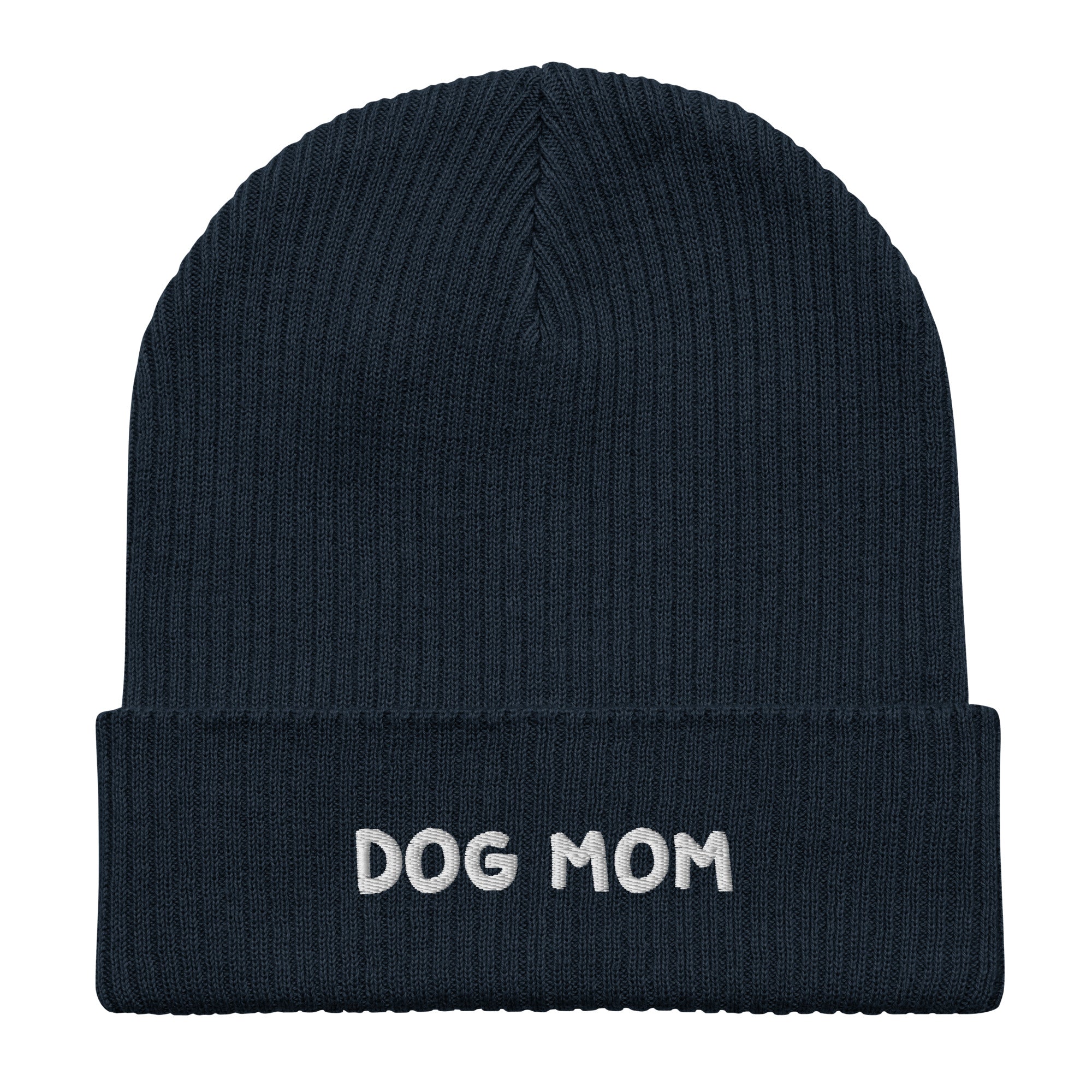 Dog Mom Organic Ribbed Beanie