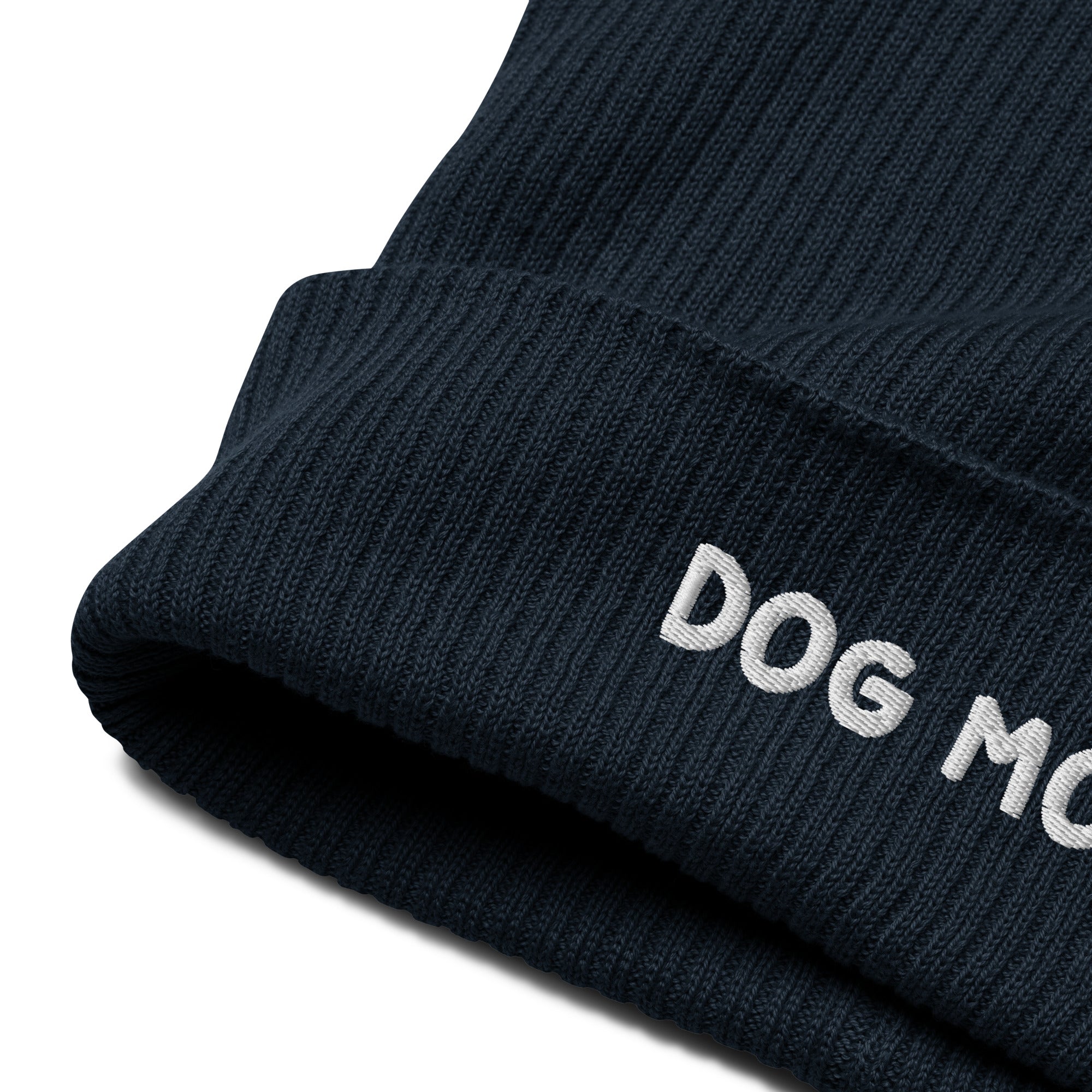 Dog Mom Organic Ribbed Beanie