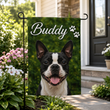Personalized Pet Photo Garden Flag | Custom Dog Garden Flag with Name .