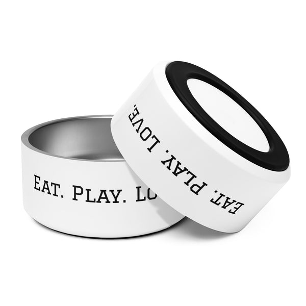 Eat. Play. Love Dog Bowl