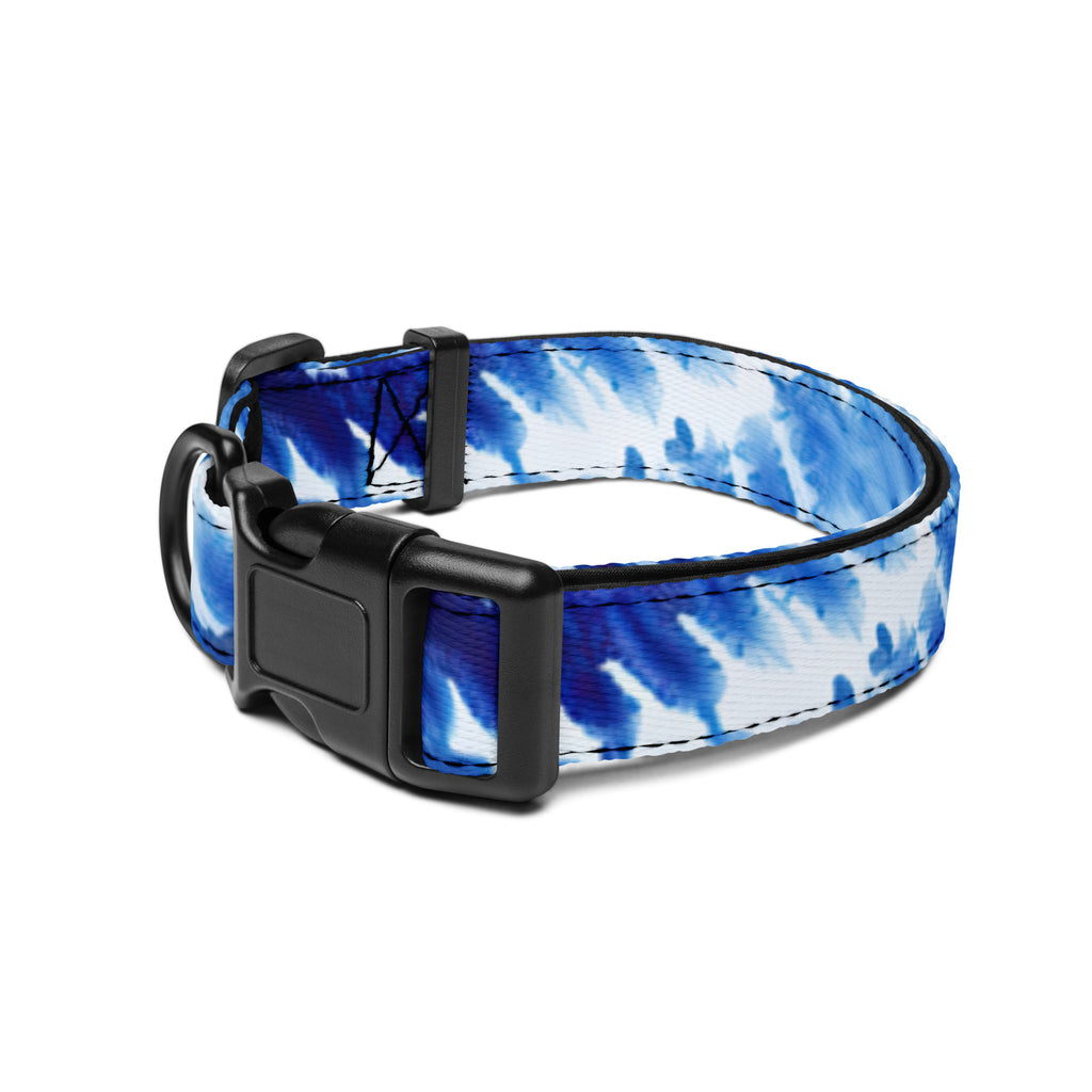 Blue Tie Dye Dog Collar