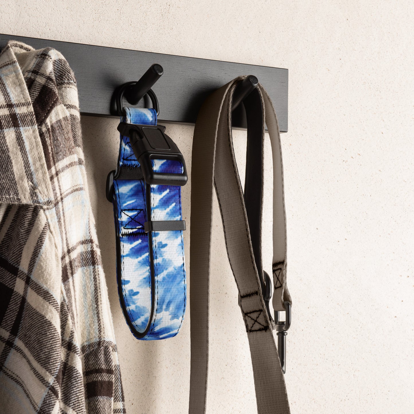 Blue Tie Dye Dog Collar