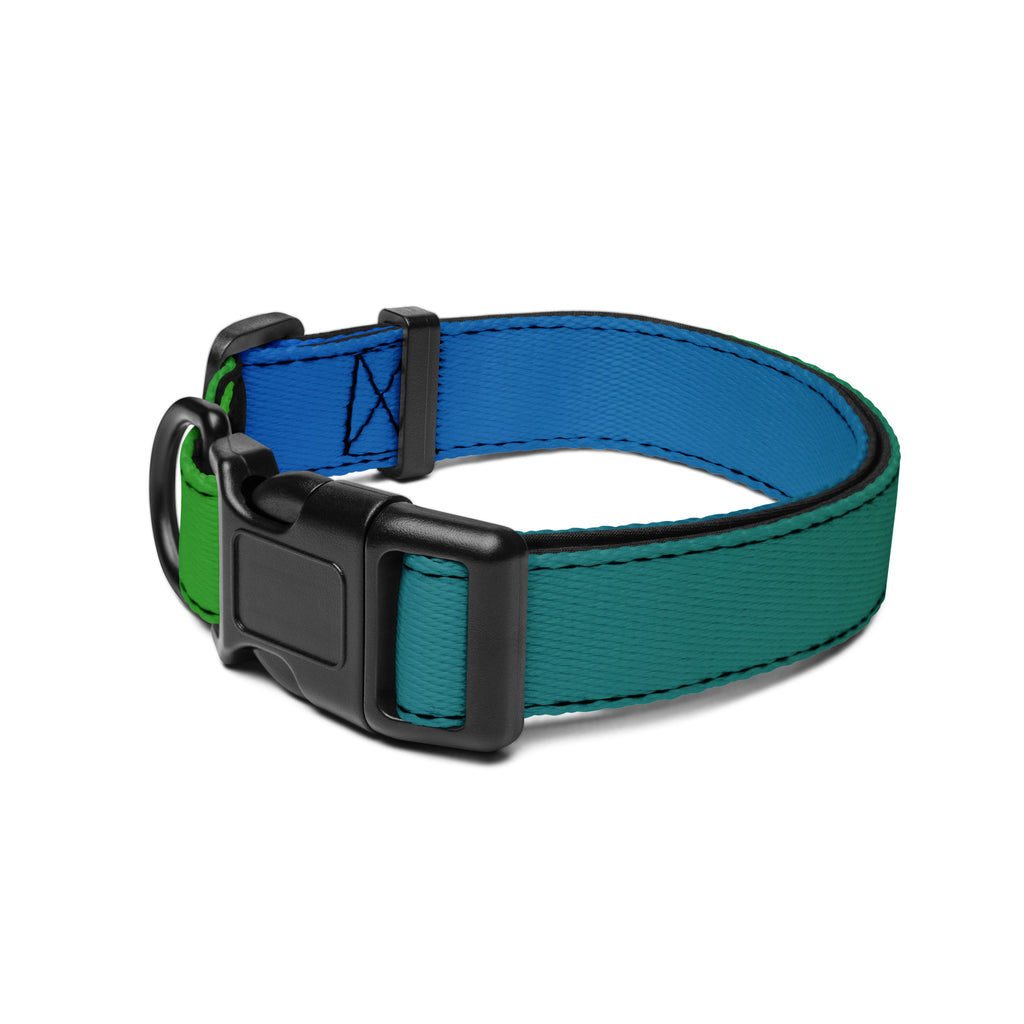 Blue to Green Ombre Dog Collar