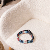 Red, White and Blue Tie Dye Dog Collar