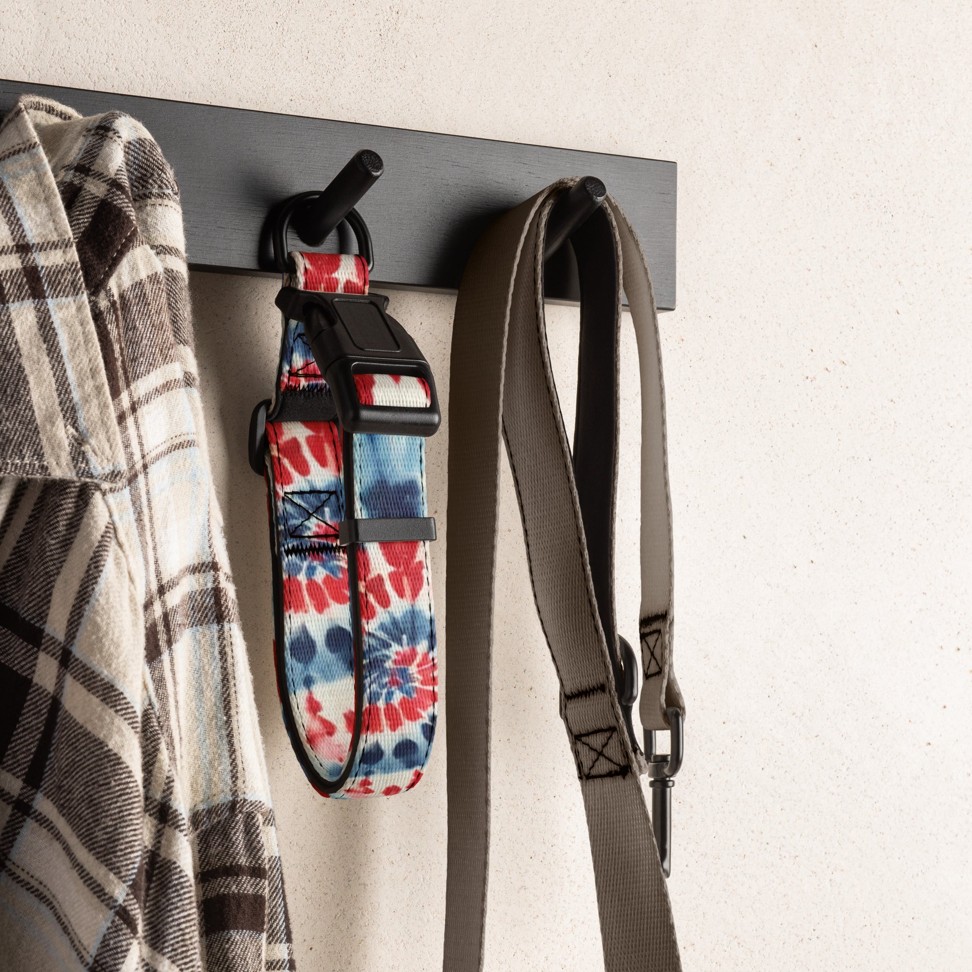 Red, White and Blue Tie Dye Dog Collar