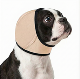 Pet Earmuffs Head Cover Dog Ear Protection For Swimming and Anti Anxiety Noise Cancelling . Beige