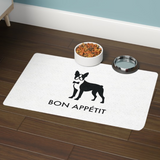 Pet Food Mat - Boston Terrier Bon Appétit Dog Feeding Mat